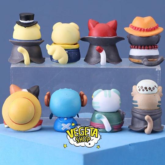 Mô hình One Piece - Mô hình Mèo Tsum Tsum Cosplay One Piece chibi dễ thương Luffy Zoro Sanji Ace Sabo Chopper Law Shanks
