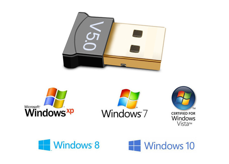 USB BLuetooth 5.0 USB Dongle - Dùng cho PC Laptop - Kết nối với tai nghe loa bluetooth chuột không dây - Hàng Nhập Khẩu