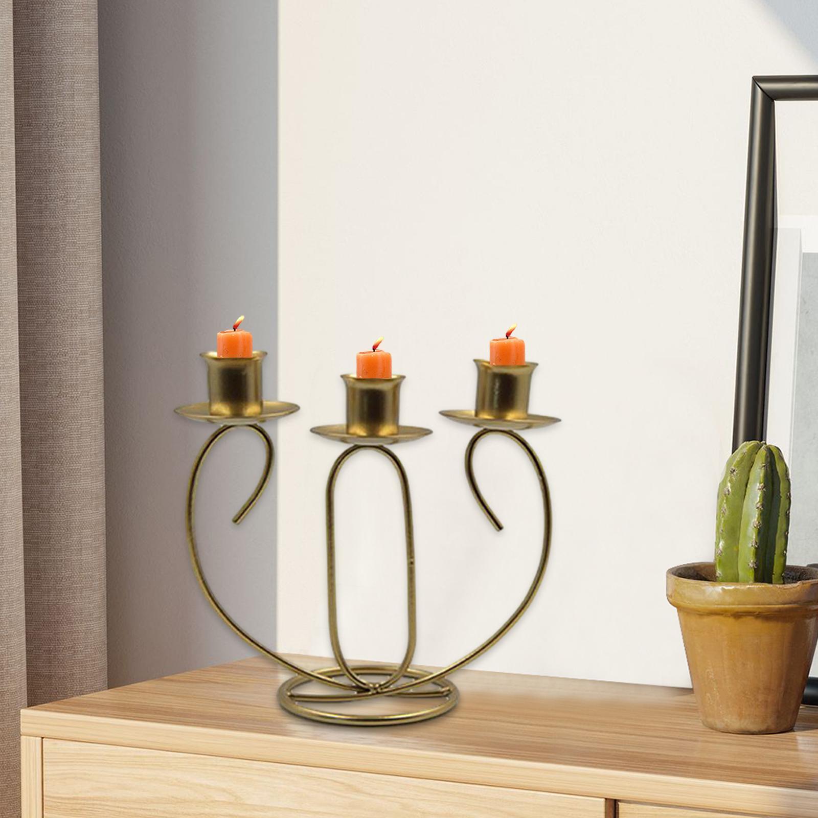 Tealight Candles Holder Candelabras Farmhouse Home Candles Stand Metal Candlestick for Prayer Candles Dining Room Housewarming Taper Candles