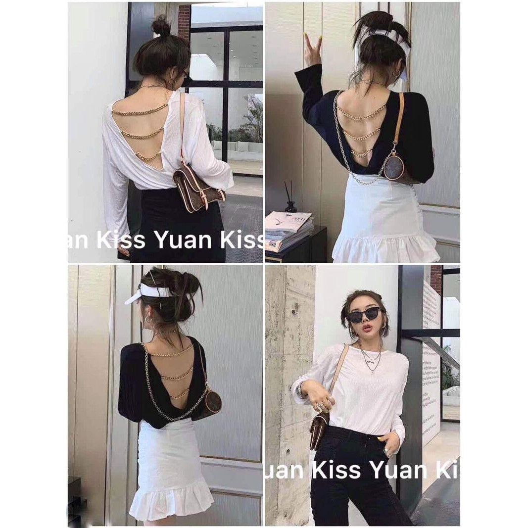 Áo thun dây xích đan lưng