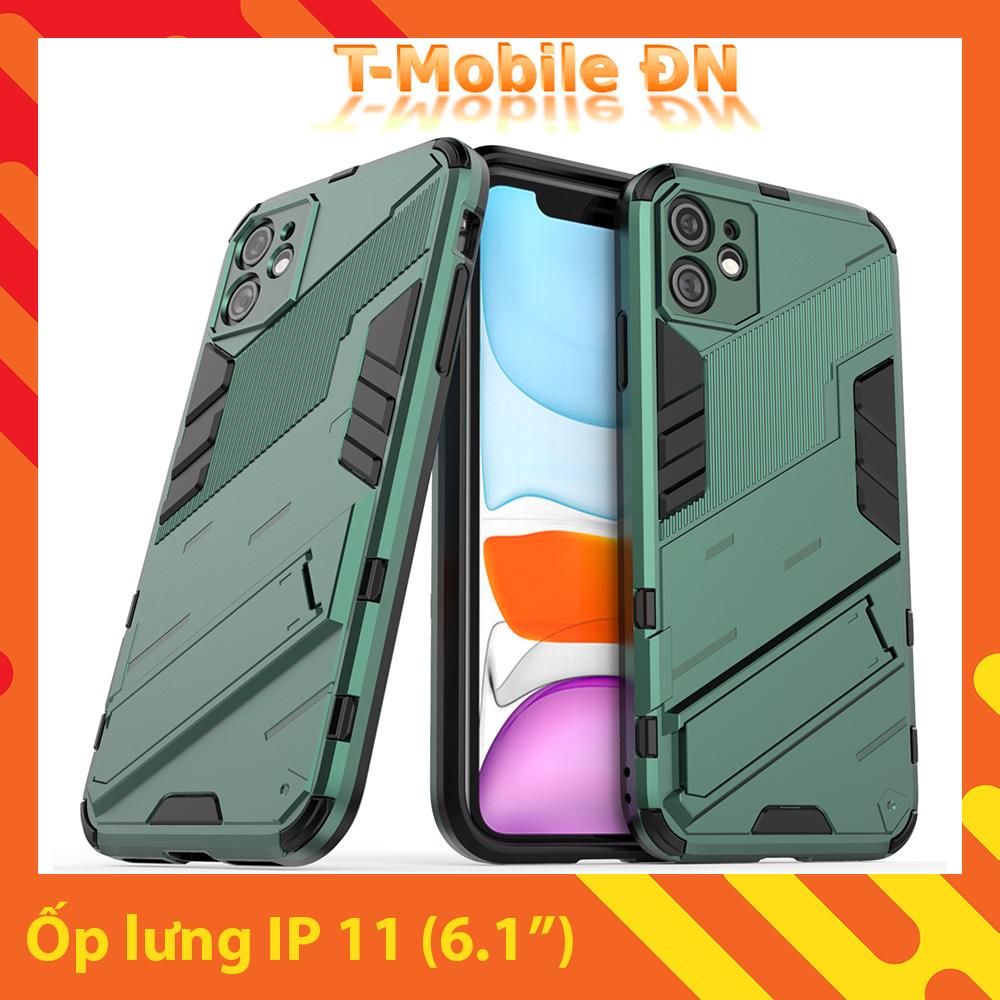 Ốp lưng cho iPhone 11, Ốp chống sốc Iron Man PUNK cao cấp kèm giá đỡ cho iPhone 11