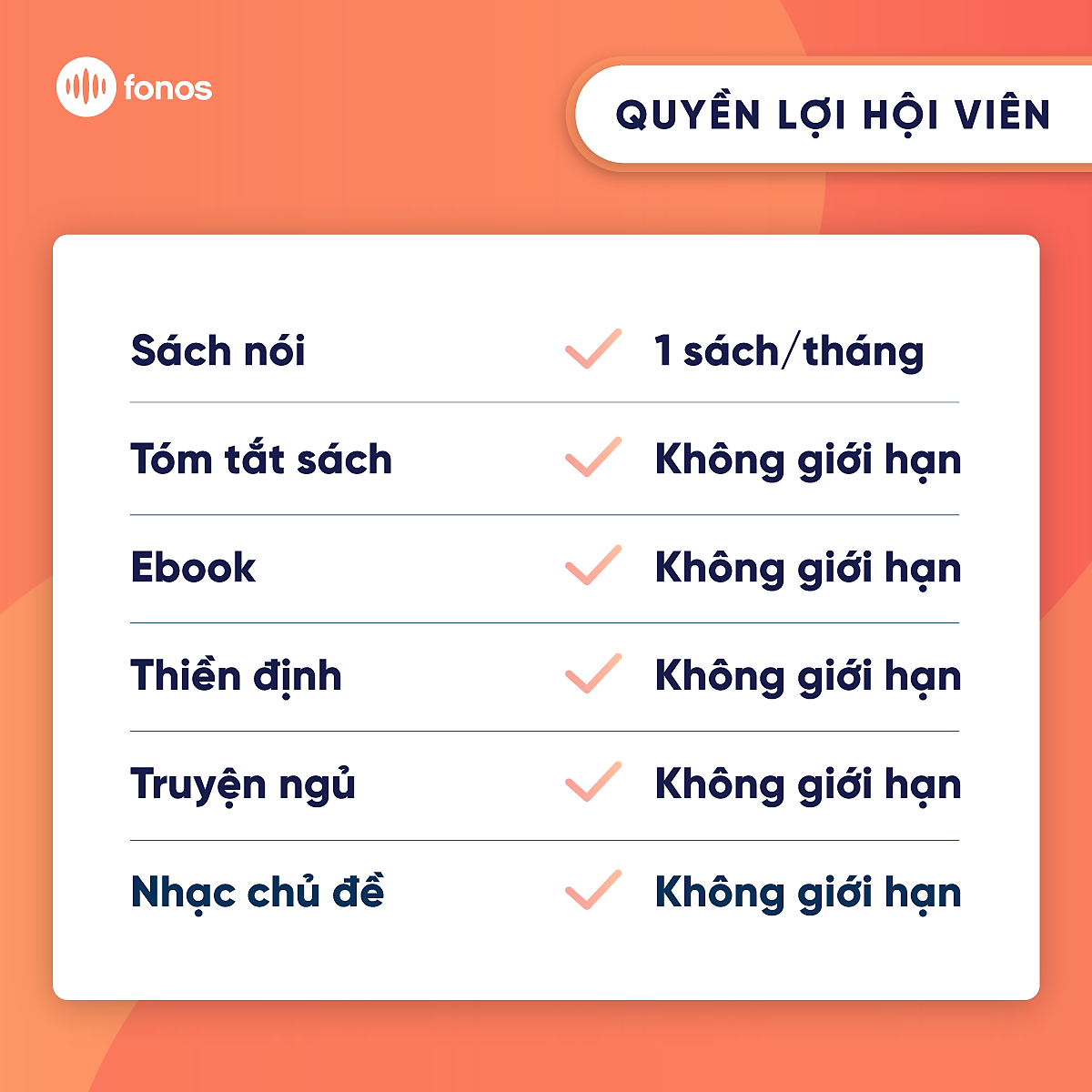 Gói Hội viên Ứng dụng sách nói Fonos: Gói 3 tháng