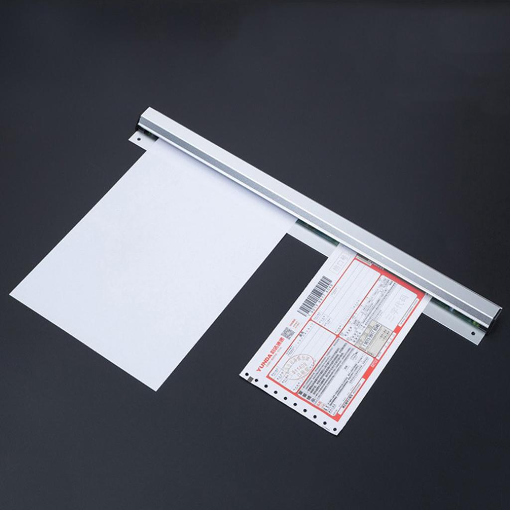 Slide Check Rack Receipt Check Holder Ticket Rail Sliver 10-24 inch/25-60cm 8 Length