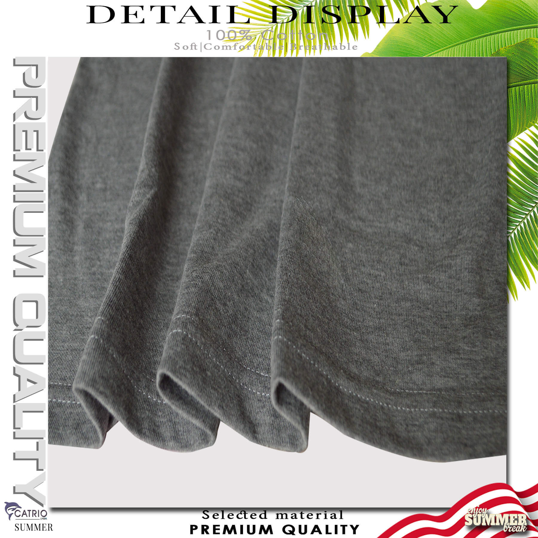 ÁO THUN BÉ TRAI NGẮN TAY CATRIO in DEEDS là áo phông trẻ em từ 9 tuổi đến 18 tuổi màu XÁM, chất liệu 100% cotton an toàn, áo thun bé trai thuộc BST quần áo thời trang trẻ em CATRIO