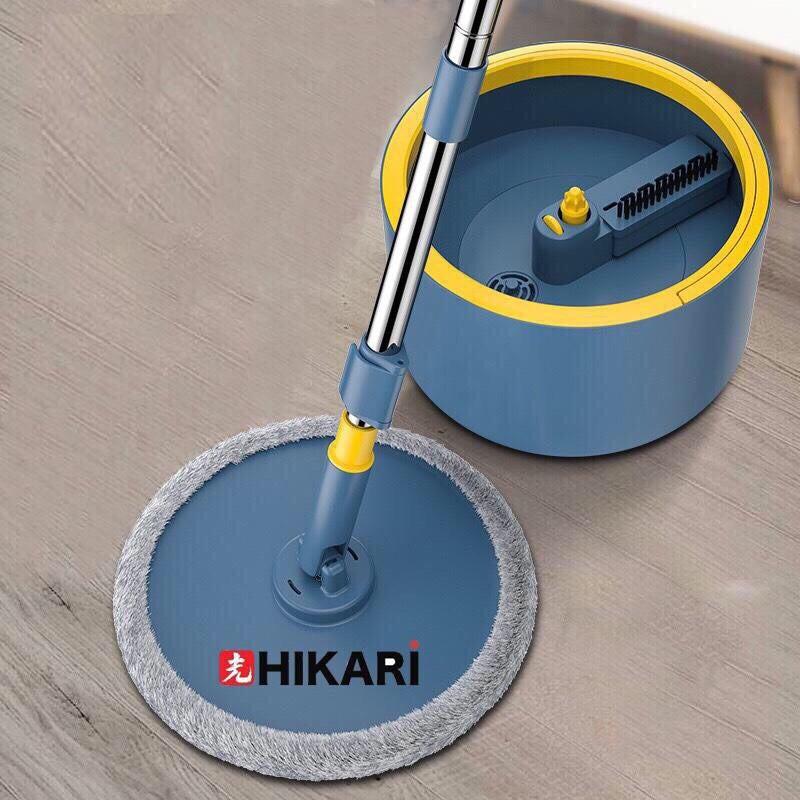 Chổi cây lau nhà thông minh tự vắt Hikari HR-365F Nhật siêu tiết kiệm nước, siêu sạch.