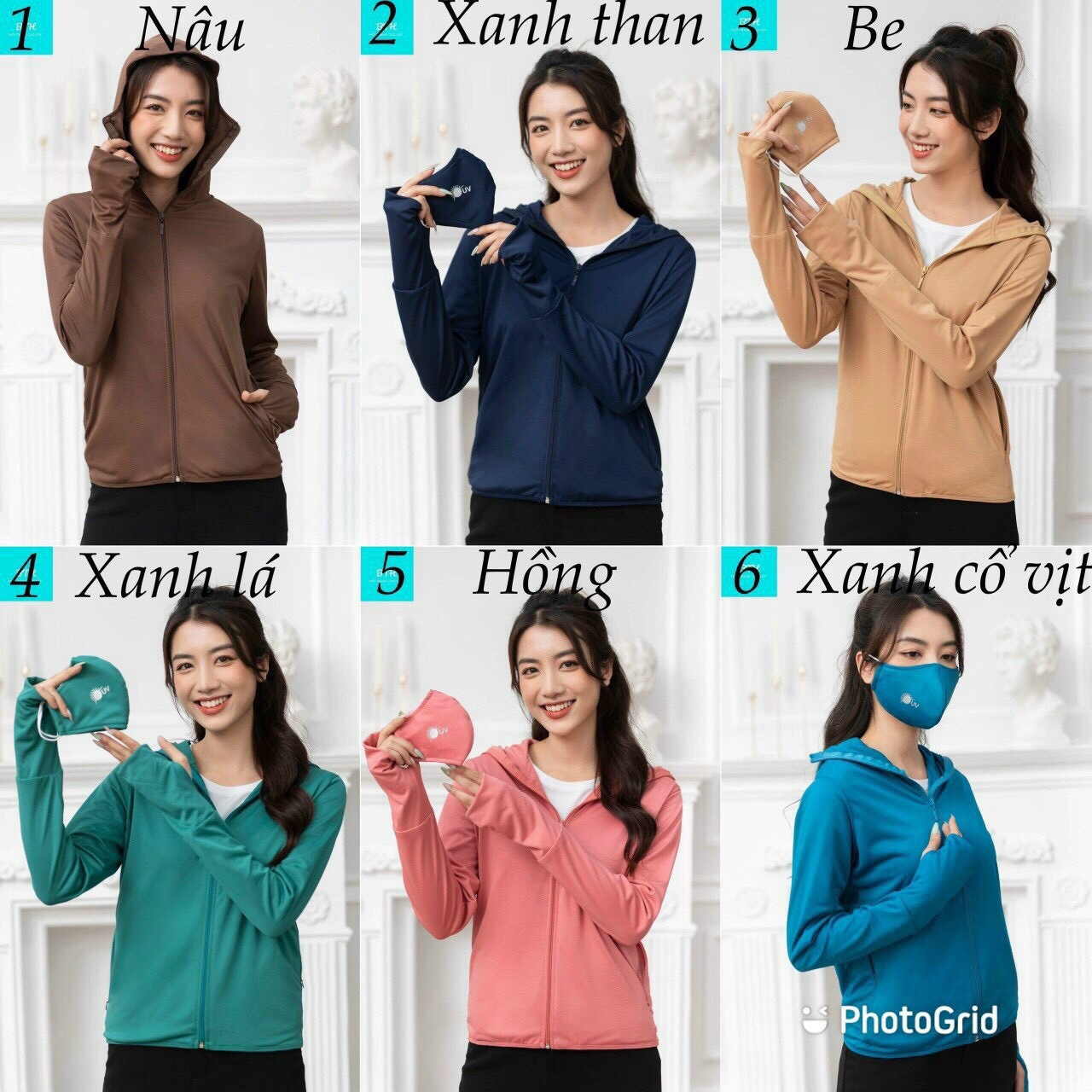 Áo chống nắng 2 lớp kèm khẩu trang