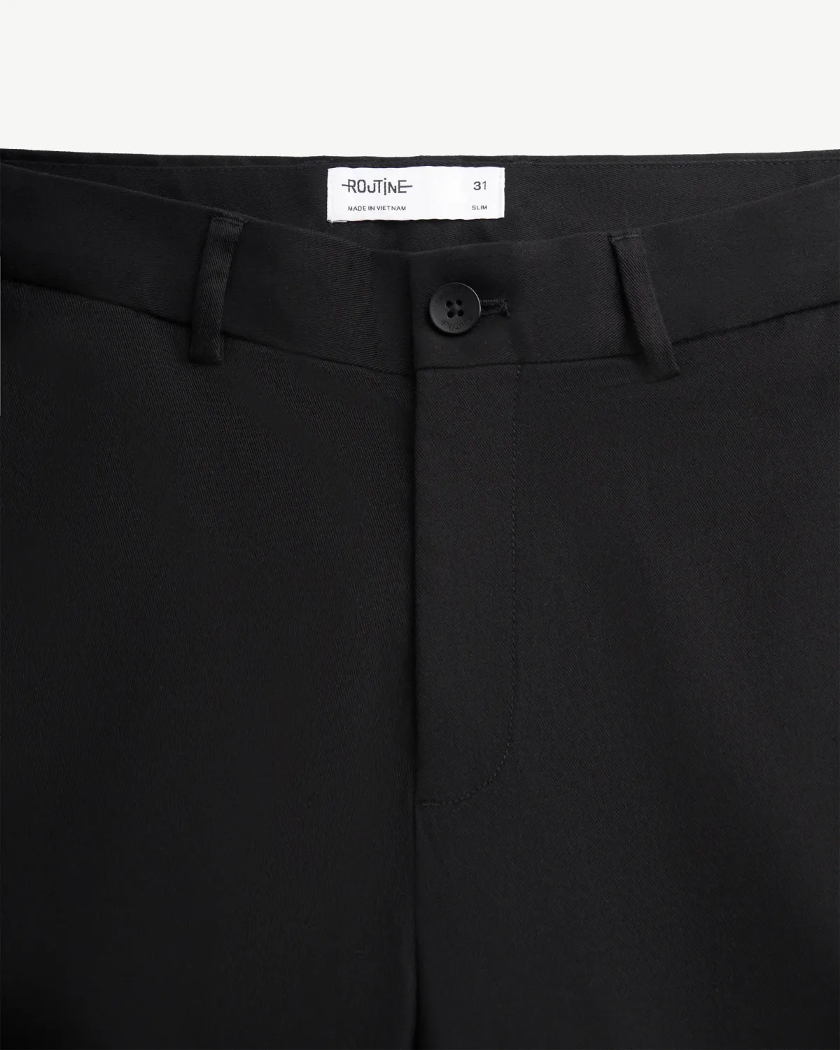 Quần kaki nam màu đen Form Slim - RT 10F25PCA020 | ROUTINE CÀ MAU