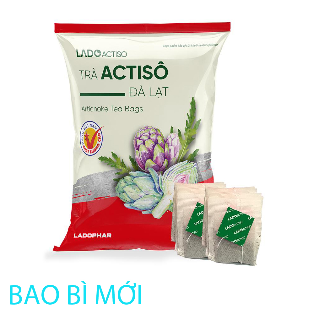 Trà Atiso Ladophar 100 túi lọc artichoke actiso combo 2 gói