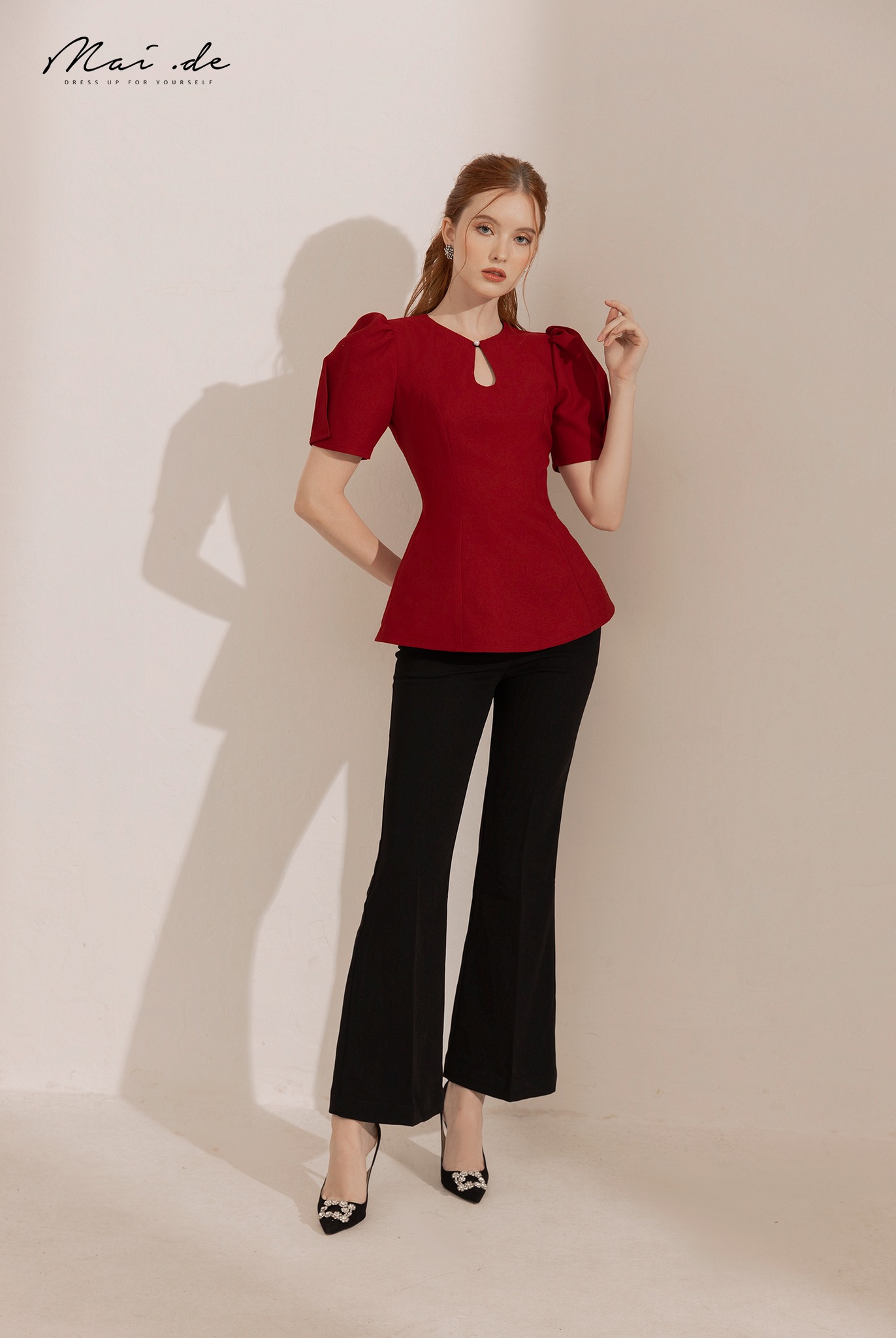 MAIDE Áo kiểu dáng peplum cách điệu TURA TOP