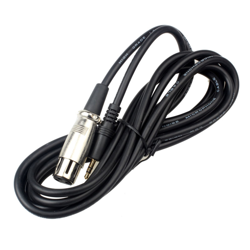SOAIY Cáp Canon Đầu 3.5mm ra Đầu XLR Cho Mic Condenser Live Stream Dài 3m - Hàng Nhập Khẩu