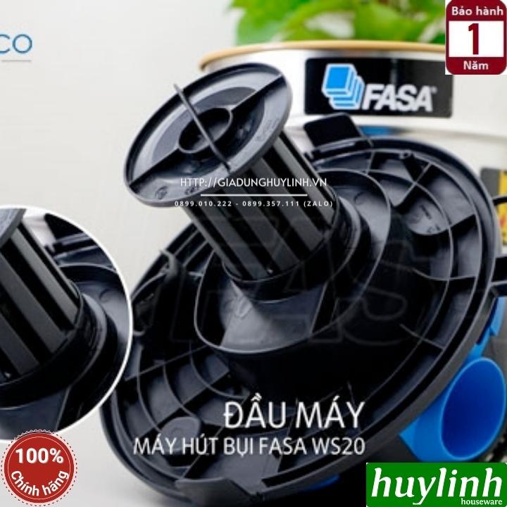 Máy hút bụi 3 chức năng Fasa WS20 - Dung tích 20 lít - Made in Italy - Hàng chính hãng - hút bụi khô - ướt - thổi bụi