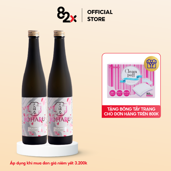 Nước Uống Đẹp Da KOHARU PLACENTA, Combo 2 chai Giúp Bảo Bối Ngừa Nám Sạm Da, Chăm Sóc Da Mụn, Trắng Da