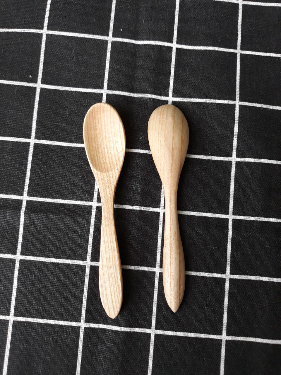 Bộ 6 thìa, muỗng gỗ TẦN BÌ nhỏ màu nâu 12cmx2,4cm - TG39