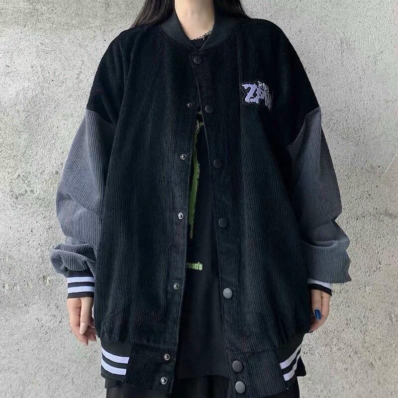 Áo Khoác Bomber Nhung Zombies - Form Áo Rộng Cá Tính Unisex Nam Nữ