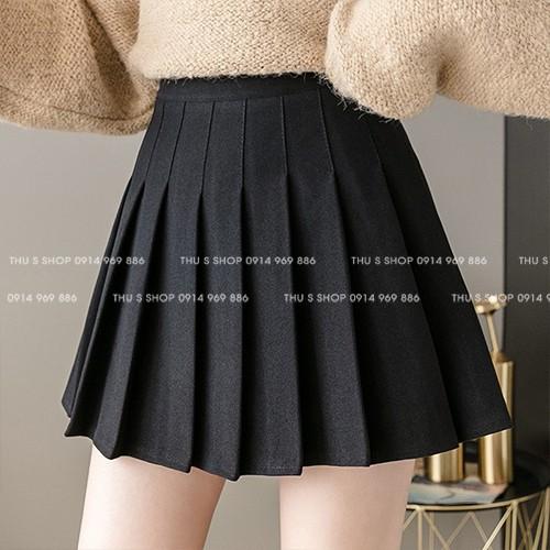 Chân Váy Tennis Dáng Ngắn Xếp ly lưng cao có quần lót trong Kiểu Xòe cực Xinh