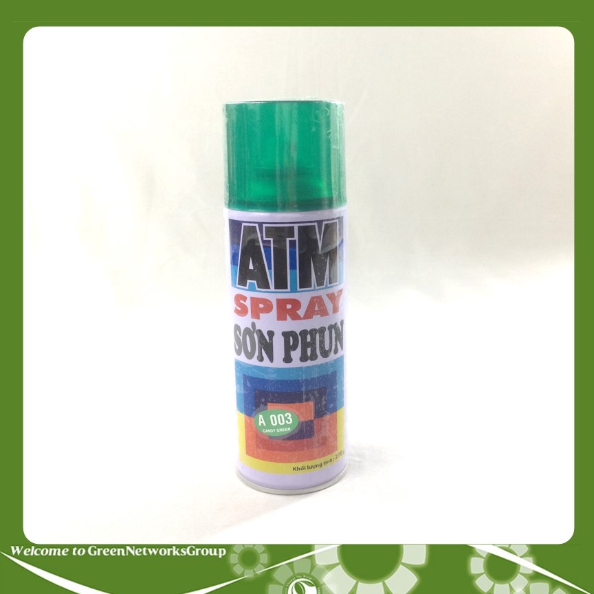 Sơn phun xịt ATM A003 400ml ( màu xanh lá )
