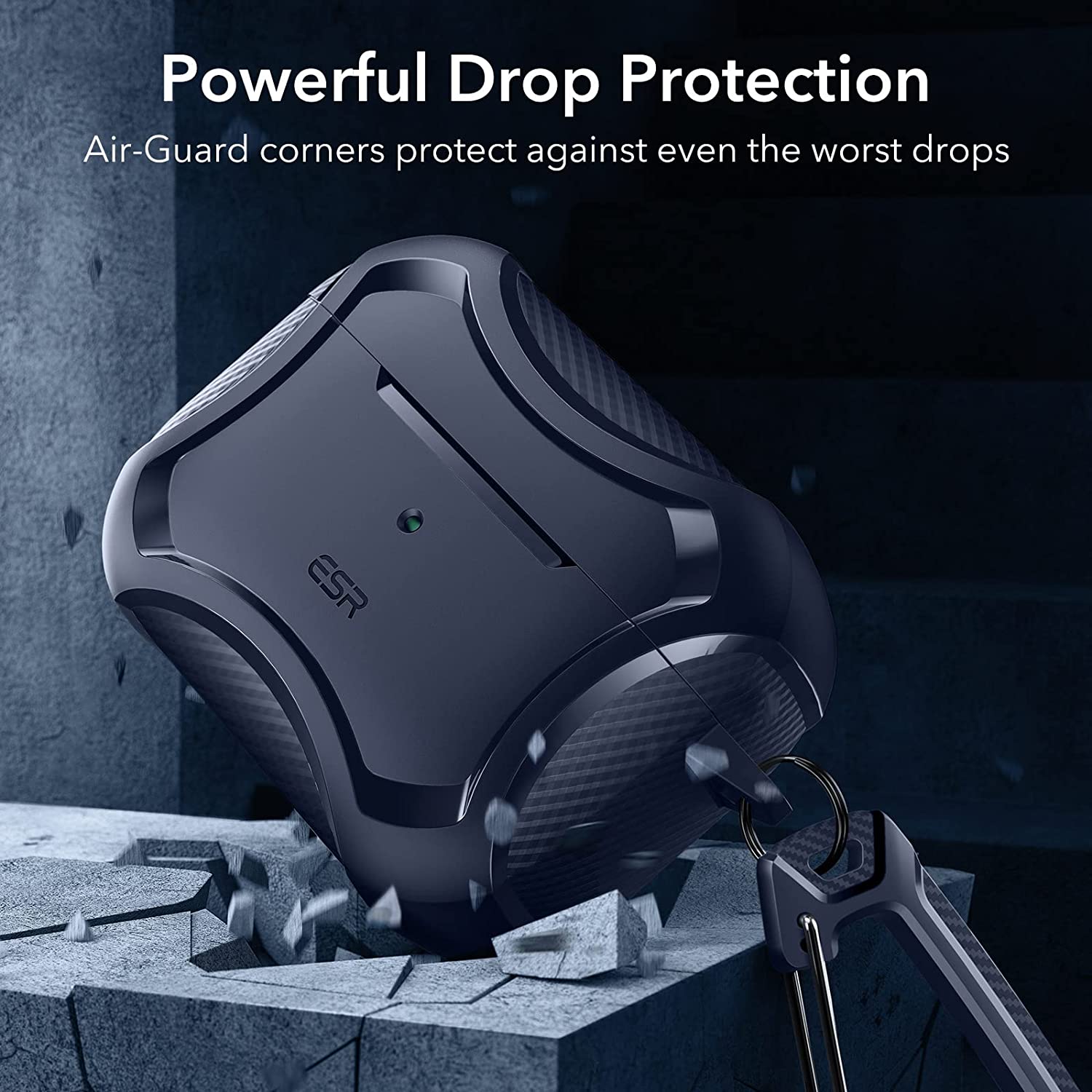 Bao Case cho AirPods Pro 2 ESR Cyber Armor Tough Case with HaloLock - Hàng Chính Hãng
