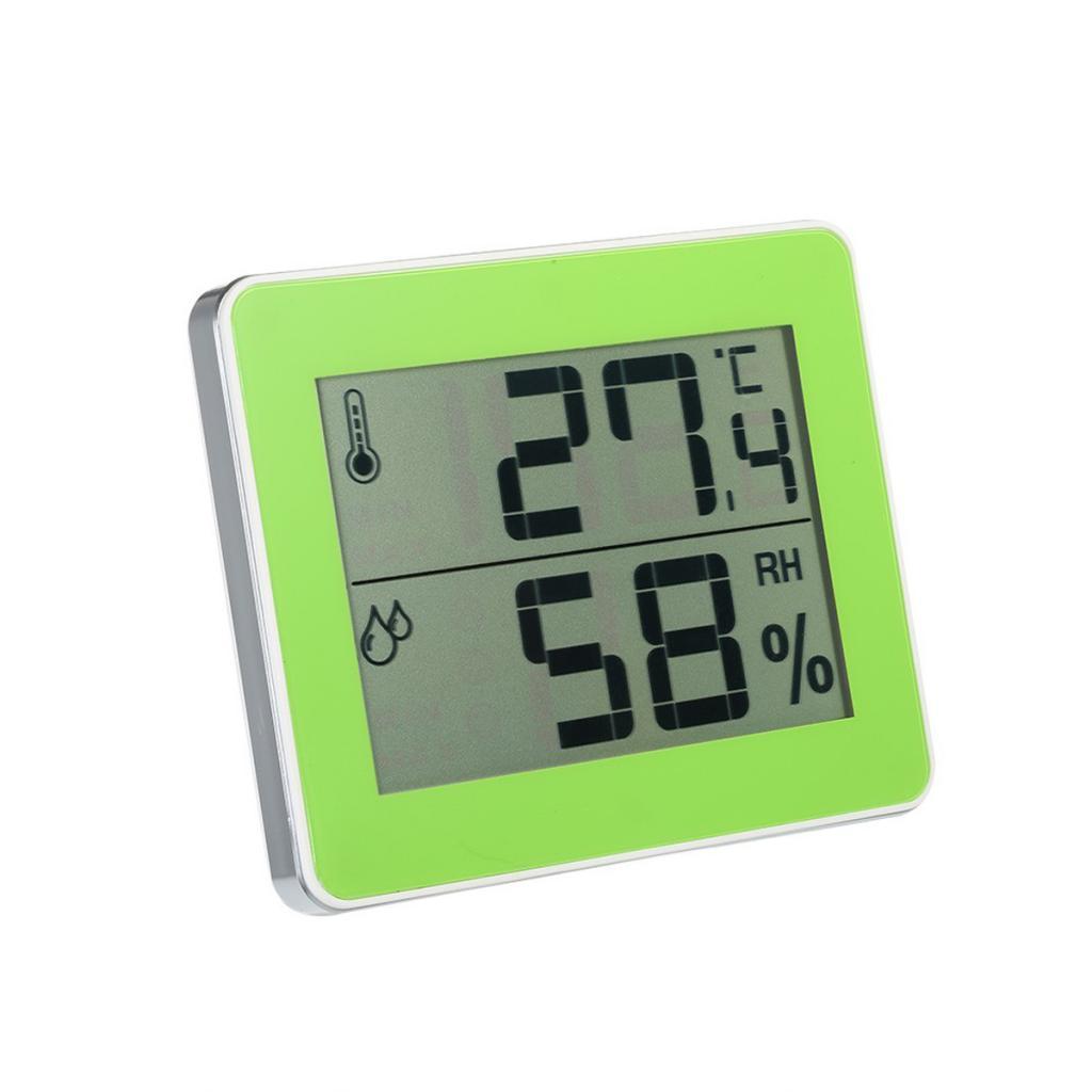 Digital Indoor Thermometer Hygrometer Temperature Measurement Tester Green