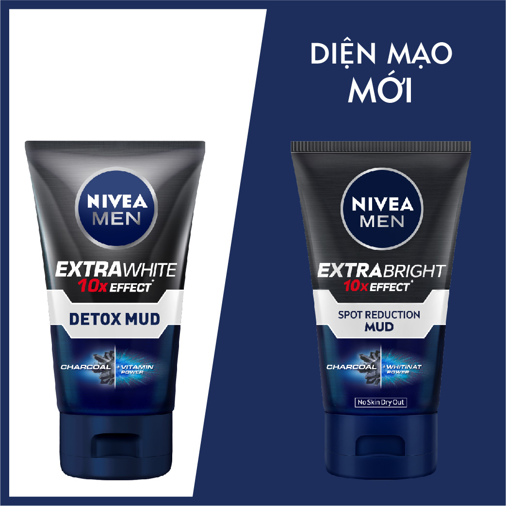 Sữa Rửa Mặt NIVEA MEN Bùn Khoáng Sáng Da | Mờ Thâm Mụn (100 g) - 81775