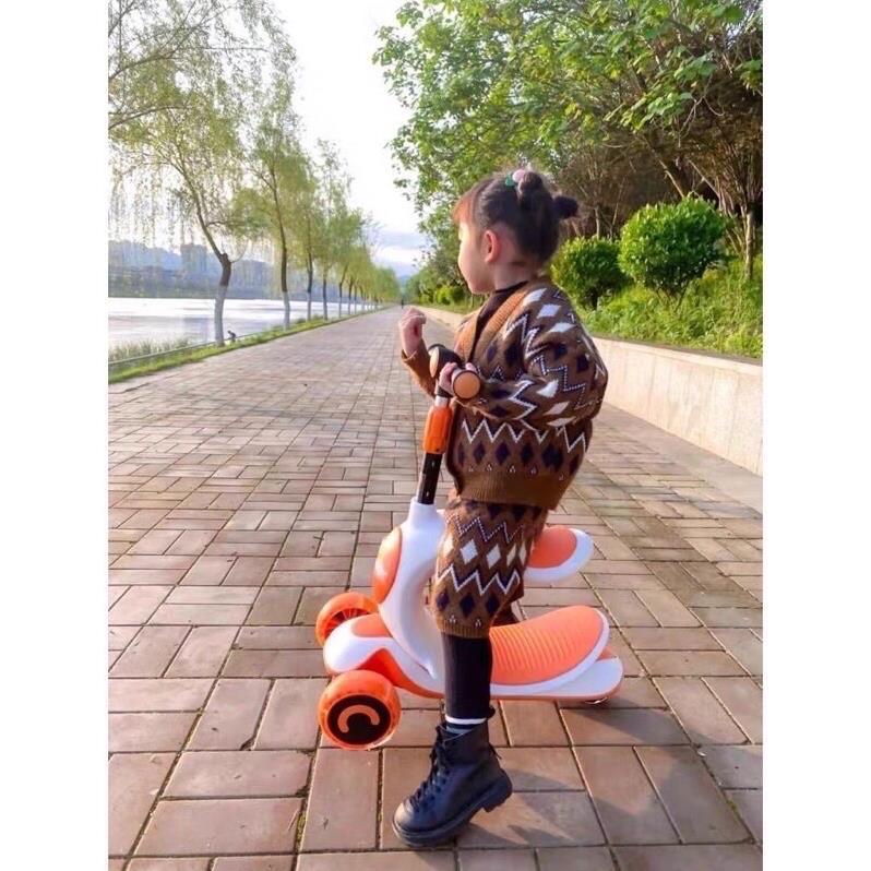 Xe Trượt Scooter Cho Bé 3 IN 1, Trượt, Bập Bênh, Ngồi Chòi Chân