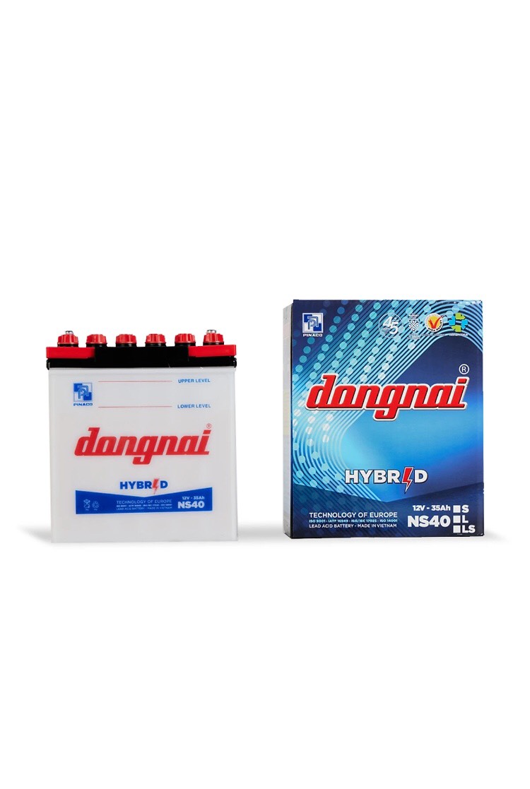 ẮC QUY HYBRID NƯỚC 12V-35Ah tặng acid châm bình