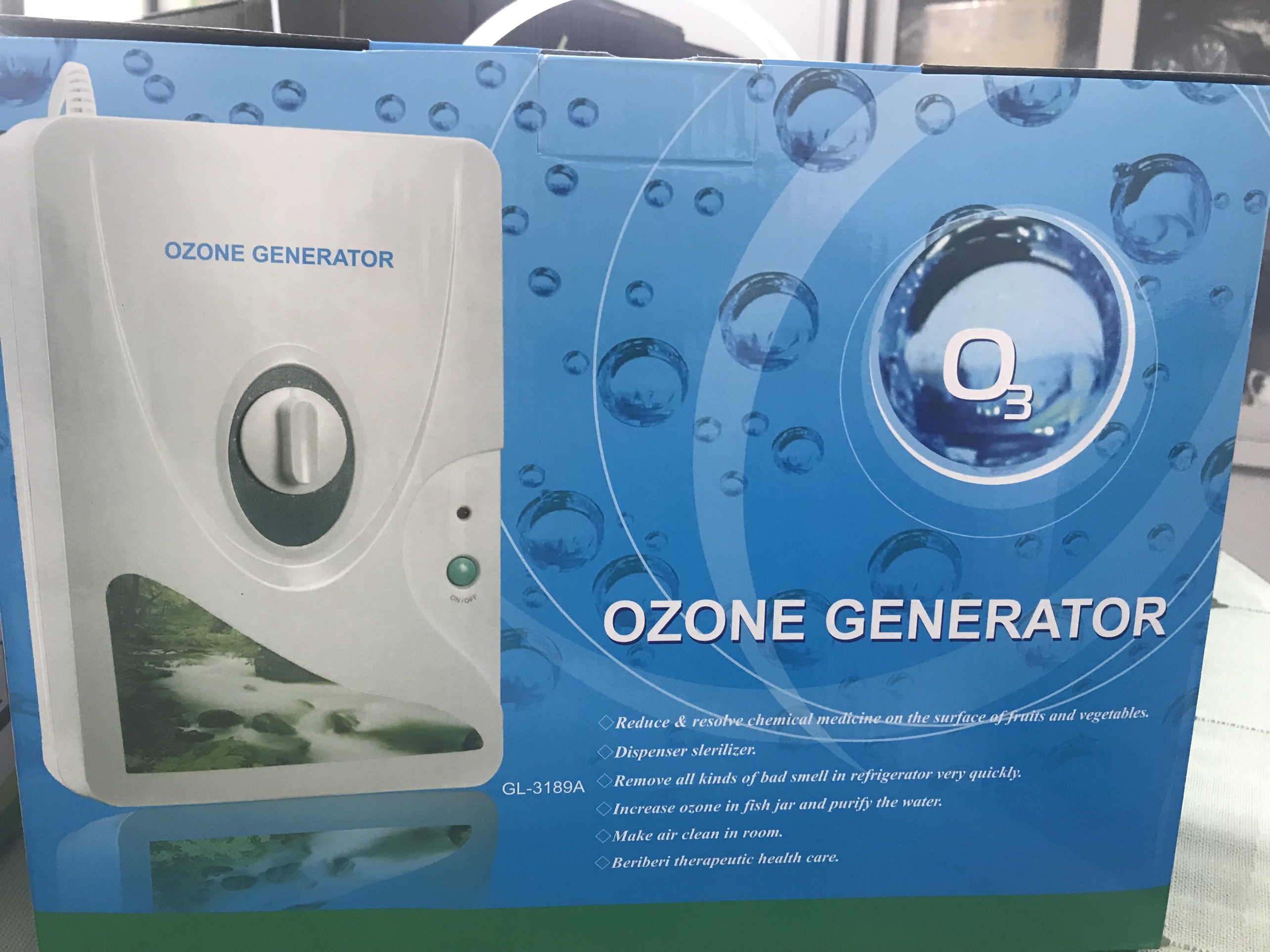 Máy lọc không khí tạo Ozone khử mùi, diệt khuẩn, rửa rau quả GL-3189A cho diện tích đến 40m2