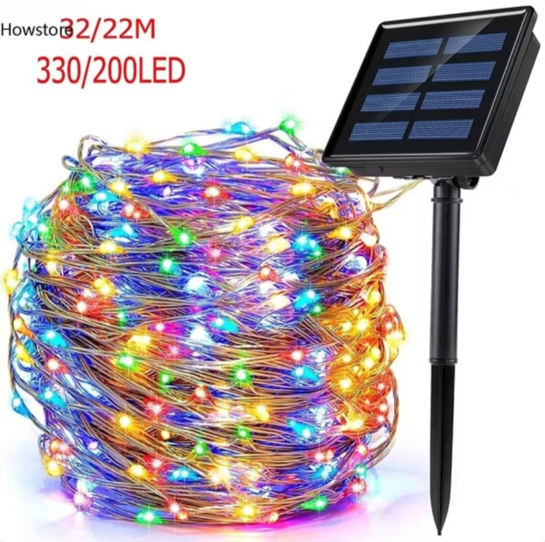 CUỘN ĐÈN LED TRANG TRÍ NĂNG LƯỢNG MẶT TRỜI HIỆU ỨNG NHIỀU MÀU SẮC CỰC ĐẸP