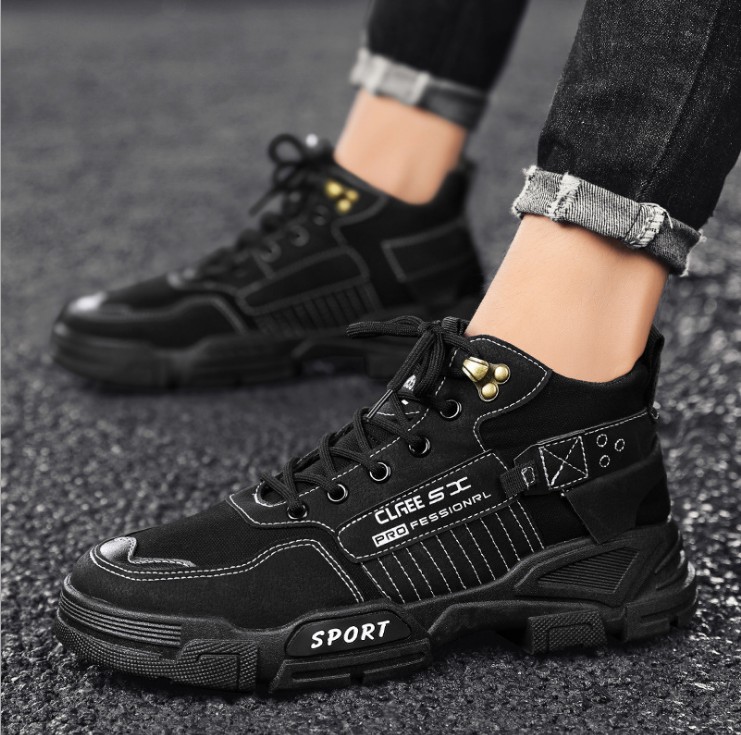 Giày Sneaker nam cổ cao - giầy Boots nam cổ lửng phong cách mạnh mẽ, nam tính Hot thu đông 2020 QA - 424