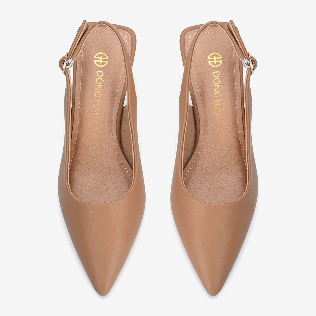 Giày cao gót nữ Đông Hải thiết kế Slingback mũi nhọn thanh lịch gót nhọn nữ tính cao 7cm vừa phải -  G5808