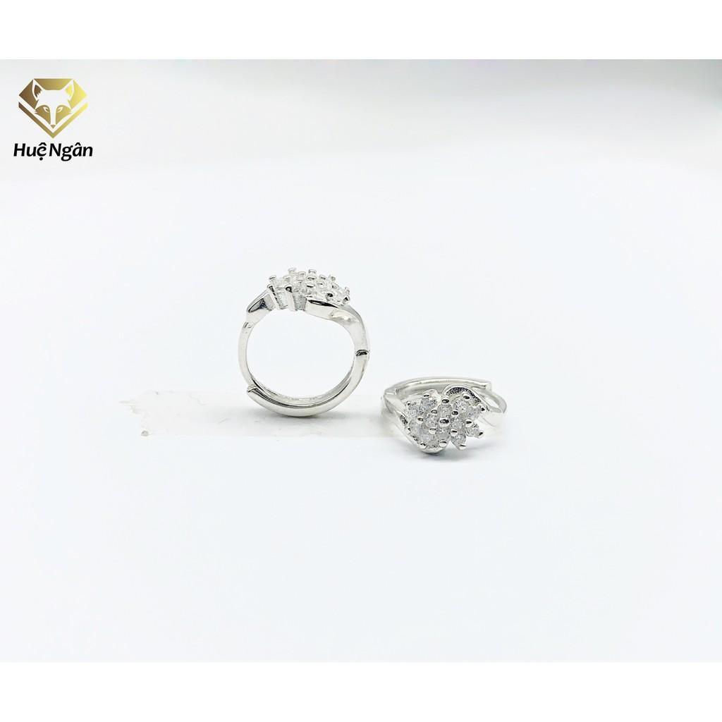 Bông tai bạc Ý 925 Huệ Ngân - Khuyên Vòng Xinh RYE140611