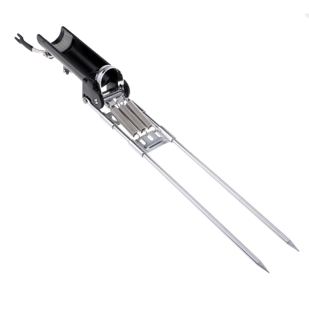 1 Piece Grounded Bilateral Fishing Rod Stand Bracket Foldable Pole Holder Rest Support Rack Fishing Tackle