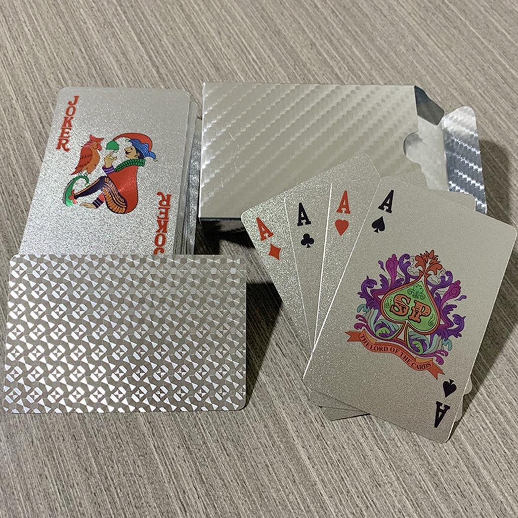 Bộ Bài Tây Mạ Bạc dododios Silver Poker Chống Nước Cực Chất