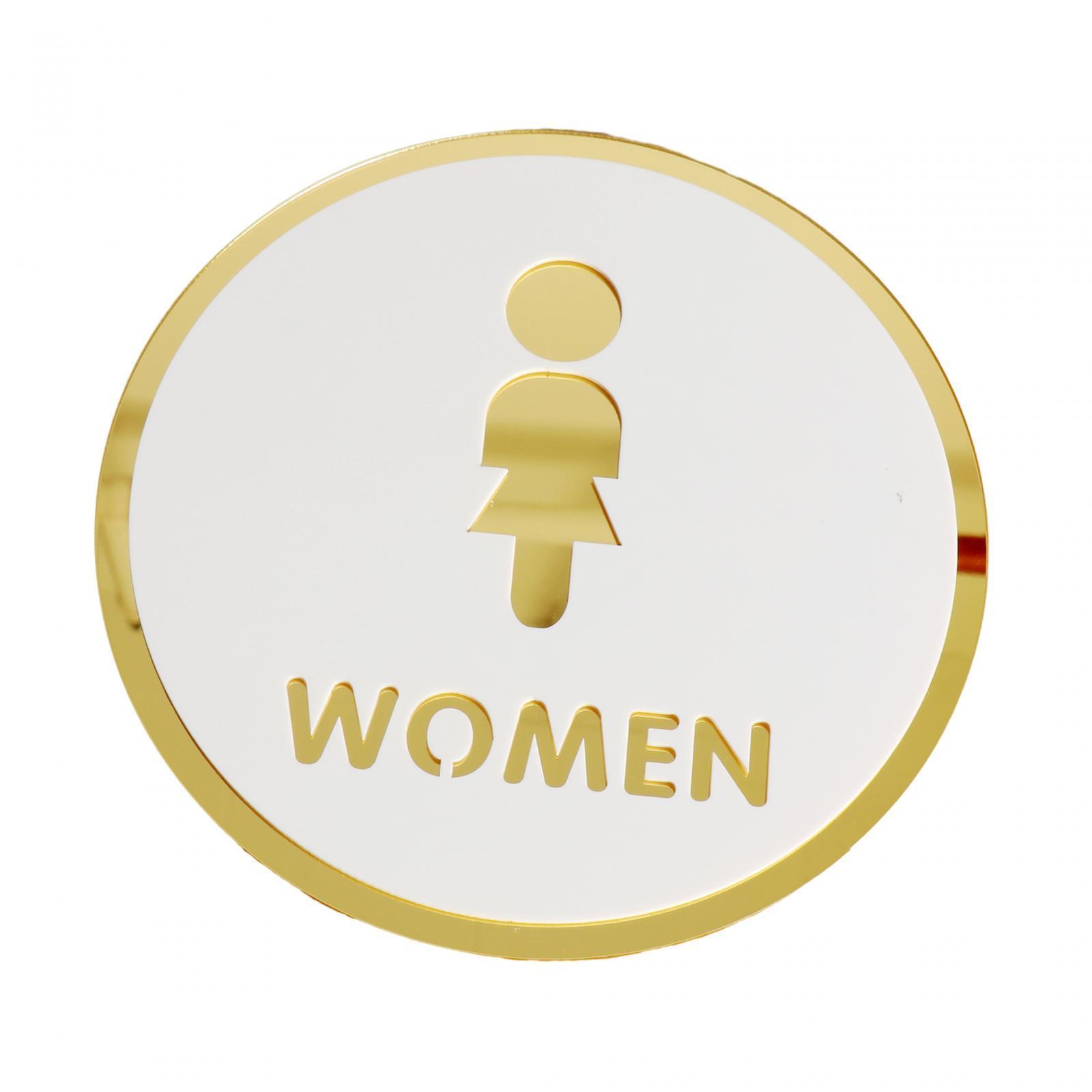 7.8inch Toilet Sign Acrylic Restroom Identification Sign for Business Office