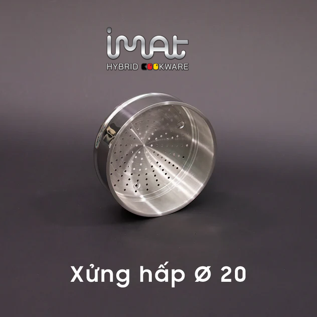 Xửng hấp iMat inox 304 nhiều kích cỡ 18 I 20 I 22 I 24 I 26 I 28 I 30. Dùng cho nồi, chảo cùng size
