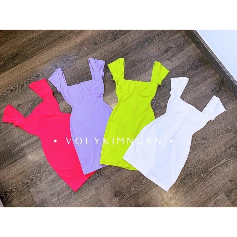 Đầm body rip cổ U siêu hot - Carotshop