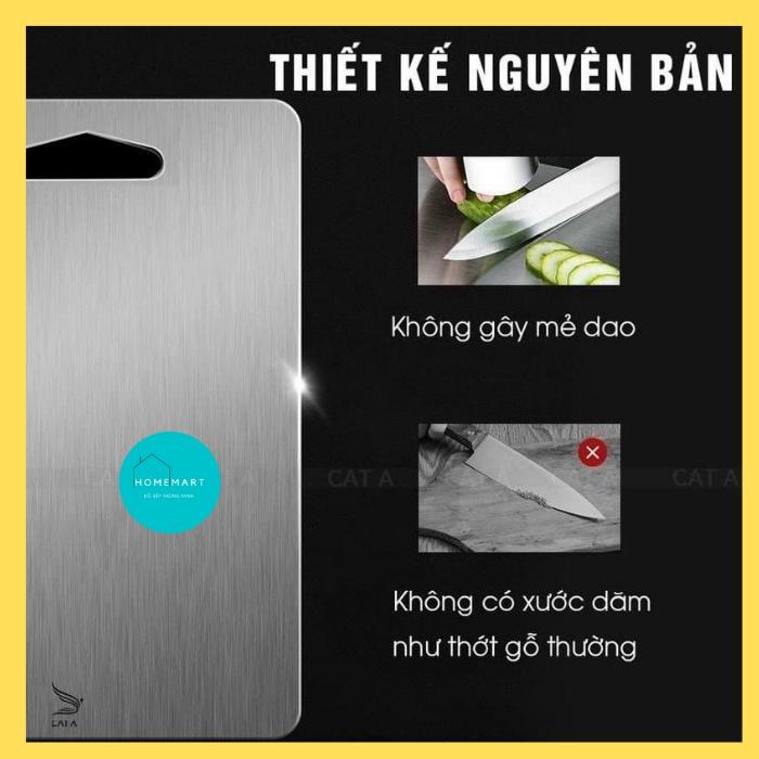 THỚT INOX 304 CAO CẤP SIZE LỚN Kháng Khuẩn Cường Lực- Vệ Sinh Dễ Dàng- Rã Đông Nhanh - Chống Ẩm Mốc