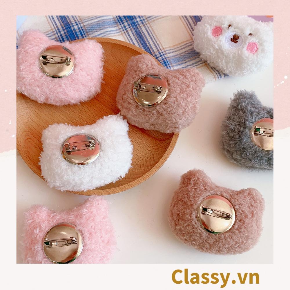 Pin Cài Áo, Balo, Móc chìa khóa Classy bằng bông , Thú Bông Hoạt Hình Dễ Thương PK648
