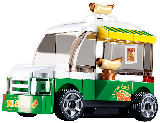 PICA - Đồ chơi lắp ráp xe bán hotdog chạy trớn TINITOY (54 pcs)
