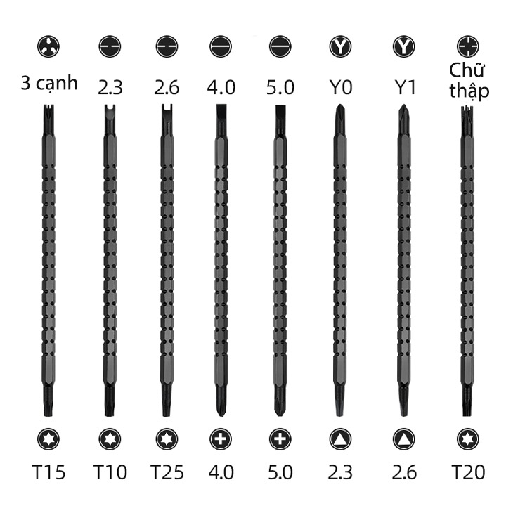 Bộ tua vít đa năng thông minh 17 chi tiết, có thể thay đổi chiều dài