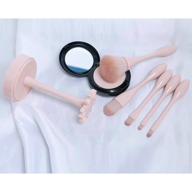 Bộ cọ trang điểm cá nhân 5 cây Màu Hồng siêu CUTE