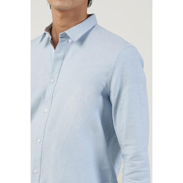 ÁO SƠ MI NAM TAY DÀI OXFORD TRƠN FORM FITTED - 10F22SHL002C | LASTORE MENSWEAR