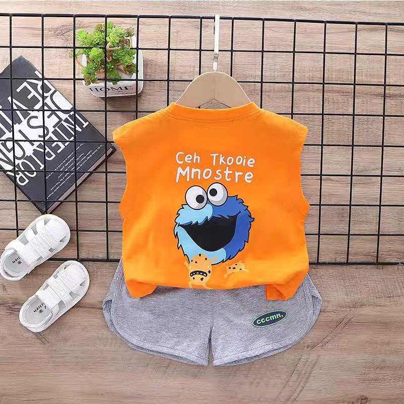 Bộ Hè Ba Lỗ Sát Nách MNOSTRE Cho Bé Trai, Quần áo bé trai từ 7-18kg - SUMO KIDS