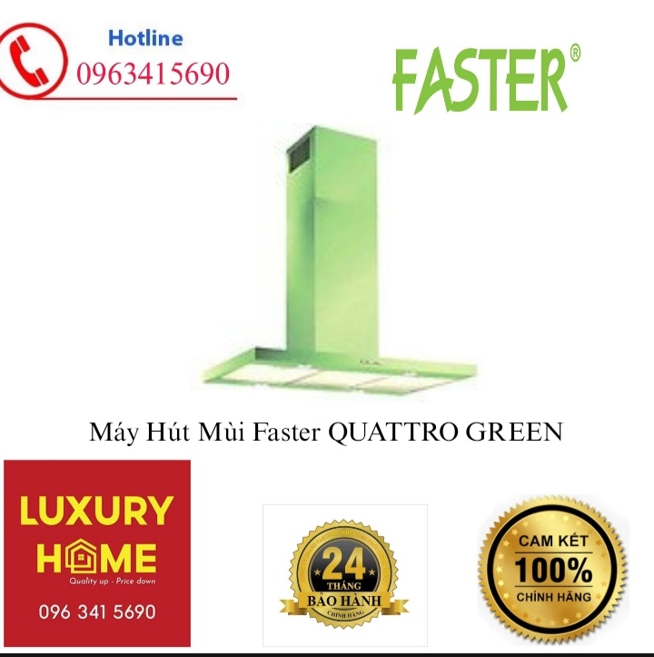 Máy Hút Mùi Faster QUATTRO GREEN - Hàng chính hãng