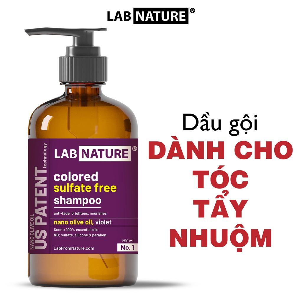 Dầu Gội Khử Vàng, Giữ Màu Tóc Tẩy Nhuộm Lab Nature No.1 - Công Nghệ Nano Olive Oil -250ml