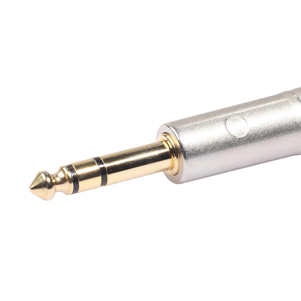6.35mm Stereo Jack Connector For DIY Audio Soldering Adapter For Microphone