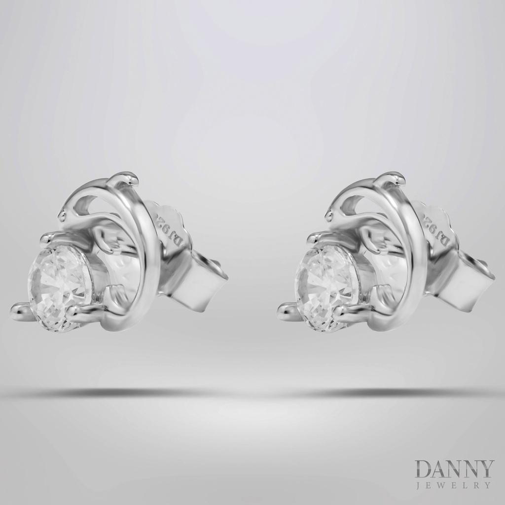 Bông Tai Nữ Danny Jewelry Bạc 925 Xi Rhodium BY574