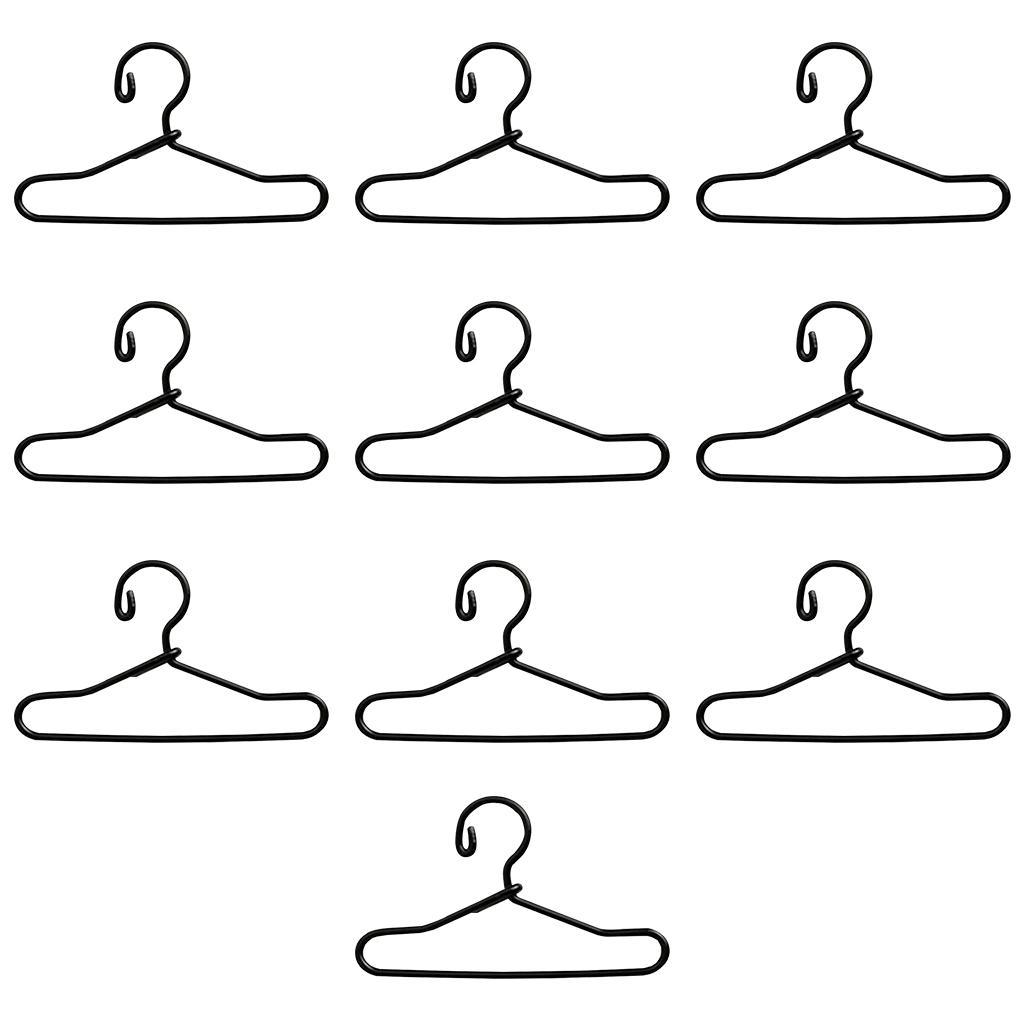 10Pcs Metal Clothes Hangers for BJD Dolls Dress Pants Gown