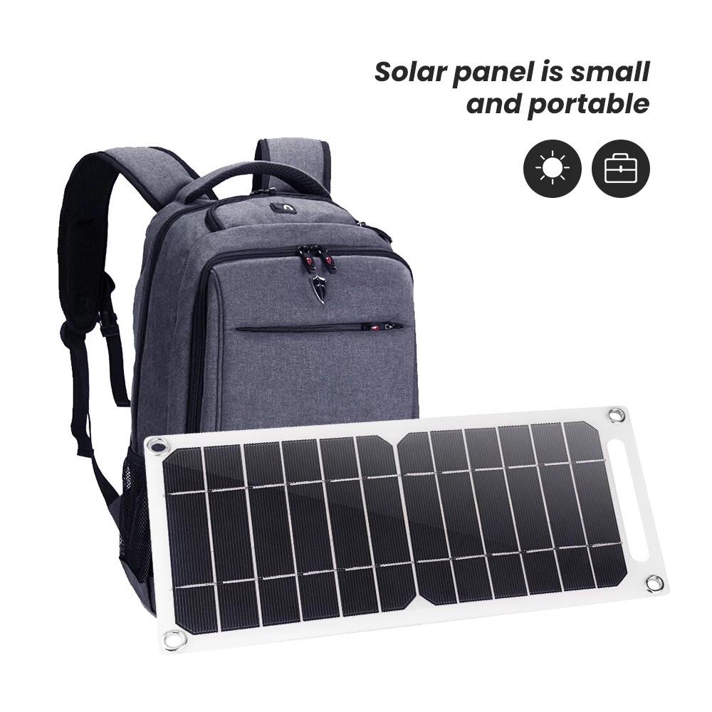 Bảng điều khiển năng lượng mặt trời di động 30W Tấm năng lượng mặt trời 5V với USB Sạc an toàn Ổn định Bộ sạc pin cho Power Bank Phone Cắm trại ngoài trời Màu sắc: 30W 300mmx145mm