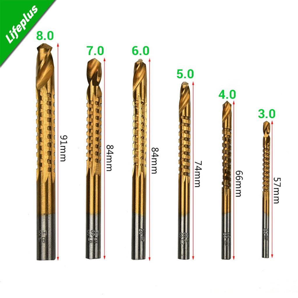 Bộ 6 mũi khoan cưa 3-8mm phủ Titanium