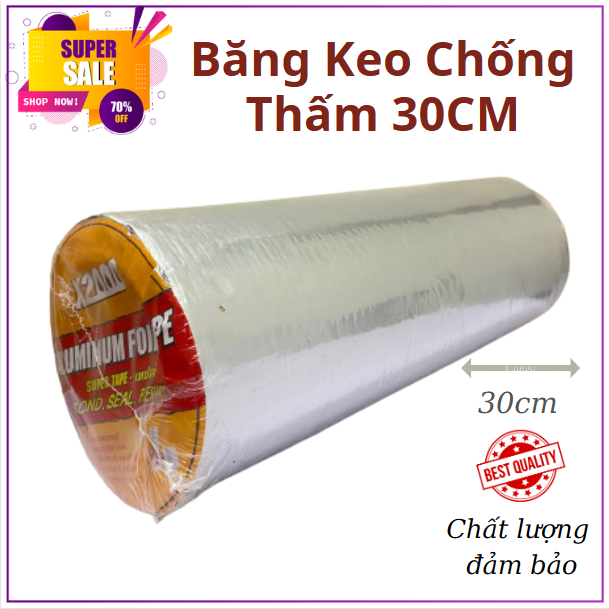 Băng keo chống thấm 30CM X2000  Nhật Bản, Chống thấm dột, Dán Tường, Dán Mái Tôn, Dán Ống Nước